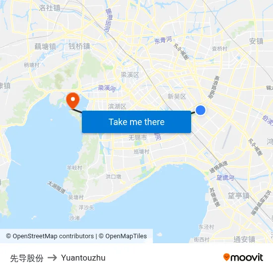 Xiandao Share to Yuantouzhu map