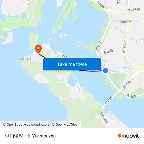 湖门溢彩 to Yuantouzhu map