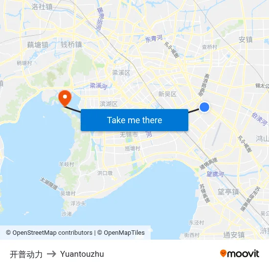 Kaipu Power to Yuantouzhu map