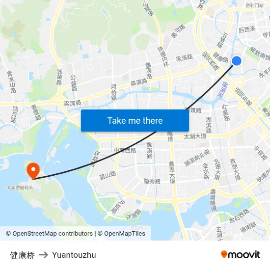 Health Bridge to Yuantouzhu map