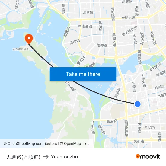 大通路(万顺道) to Yuantouzhu map