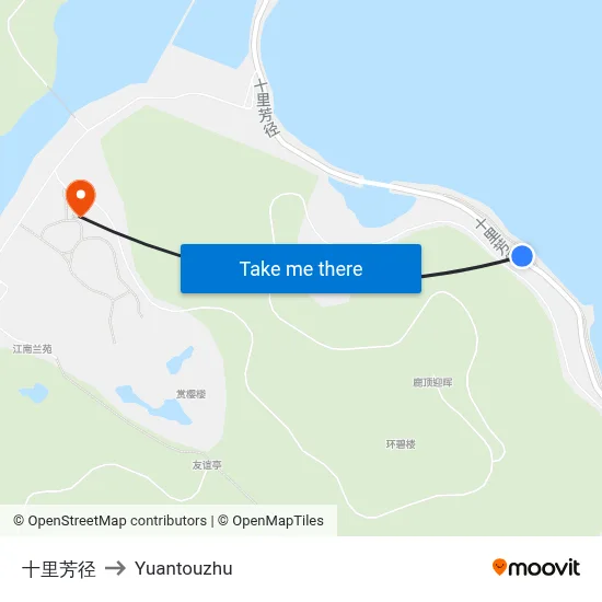 Ten Mile Fragrant Path to Yuantouzhu map