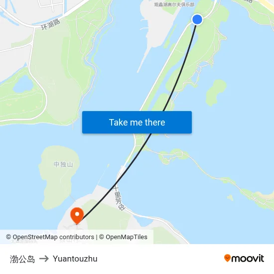 Bogong Island to Yuantouzhu map