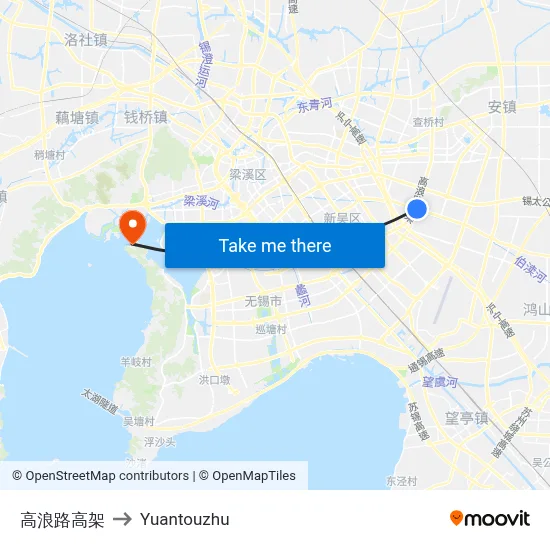 Gaolang Road Elevated to Yuantouzhu map