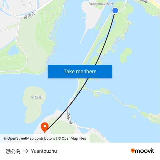 Bogong Island to Yuantouzhu map