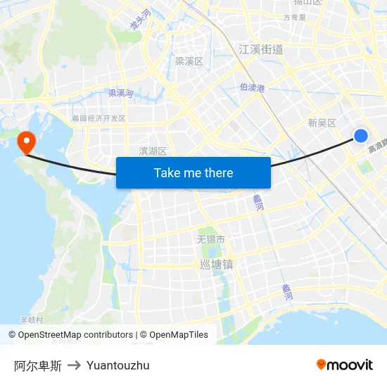 Alps to Yuantouzhu map