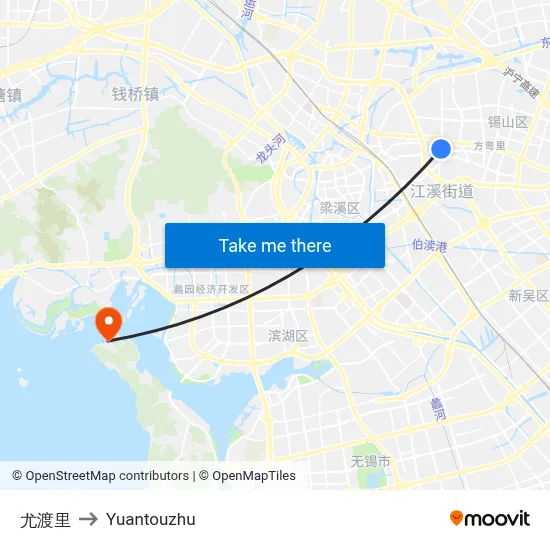 You Duli to Yuantouzhu map