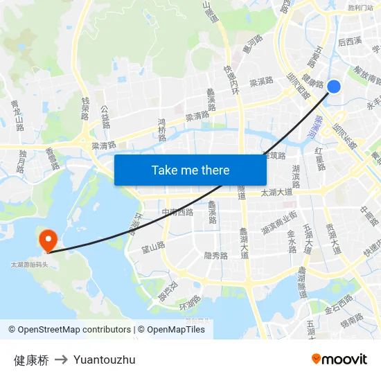 Health Bridge to Yuantouzhu map