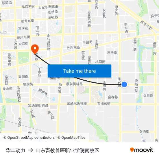华丰动力 to 山东畜牧兽医职业学院南校区 map