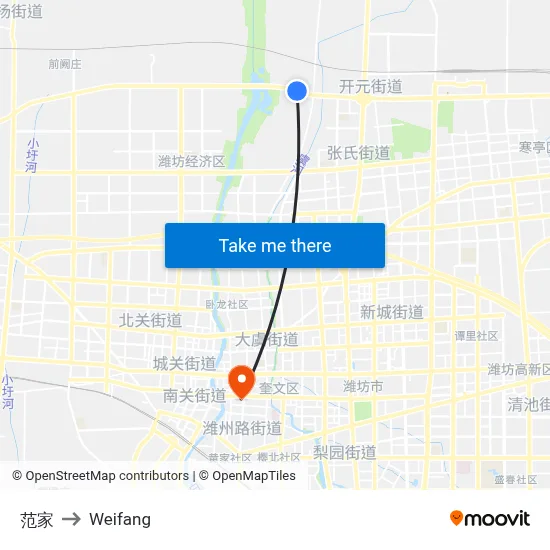 Fan Family to Weifang map