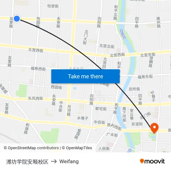 Weifang College Anshun Campus to Weifang map