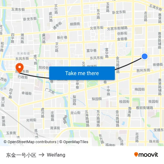 Dongjin No.1 Complex to Weifang map