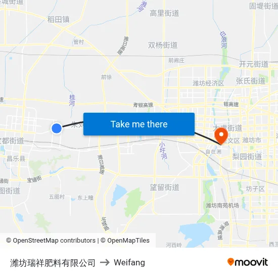 Weifang Ruixiang Fertilizer Co. to Weifang map