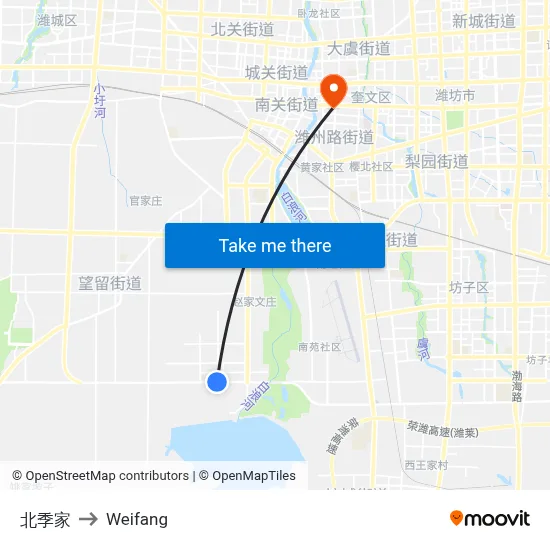 North Ji Family to Weifang map
