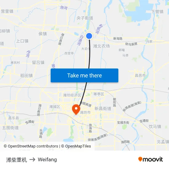 Weichai Heavy Machinery to Weifang map