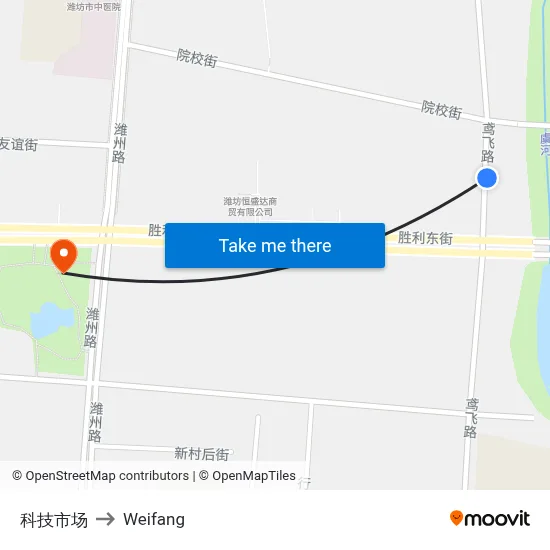 Technology Market to Weifang map