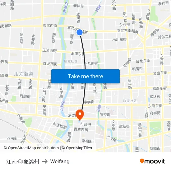 江南·印象潍州 to Weifang map