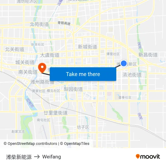 Weichai New Energy to Weifang map