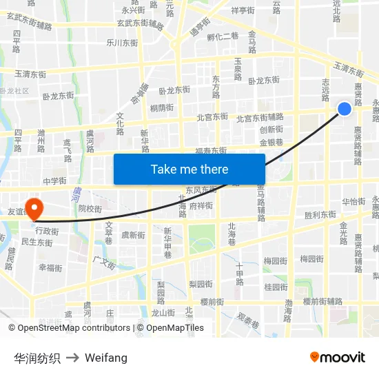 China Resources Textile to Weifang map