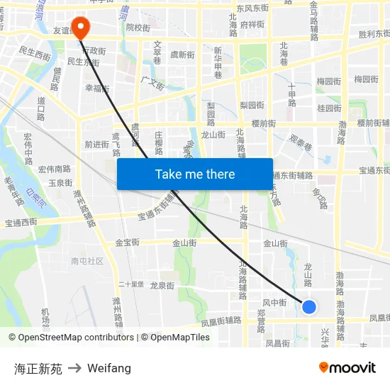海正新苑 to Weifang map