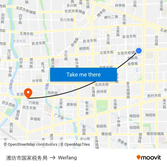 Weifang National Tax Bureau to Weifang map