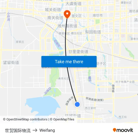 World Trade International Logistics to Weifang map