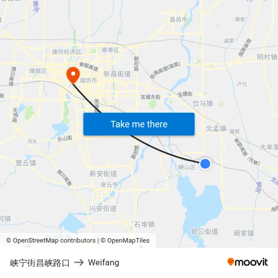 峡宁街昌峡路口 to Weifang map