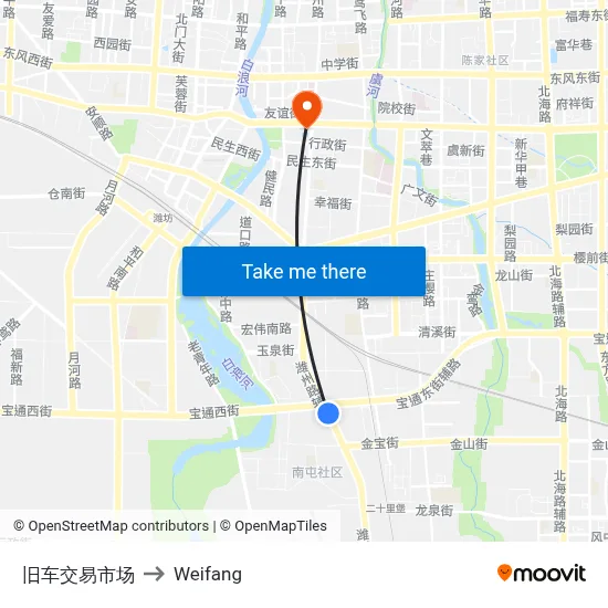 Used Car Trading Market to Weifang map