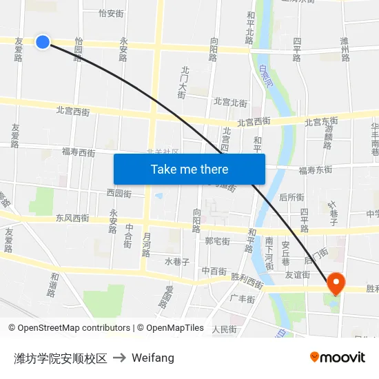 Weifang College Anshun Campus to Weifang map