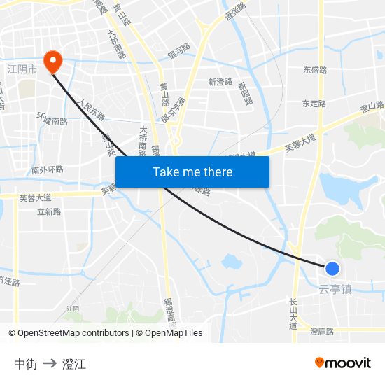 中街 to 澄江 map