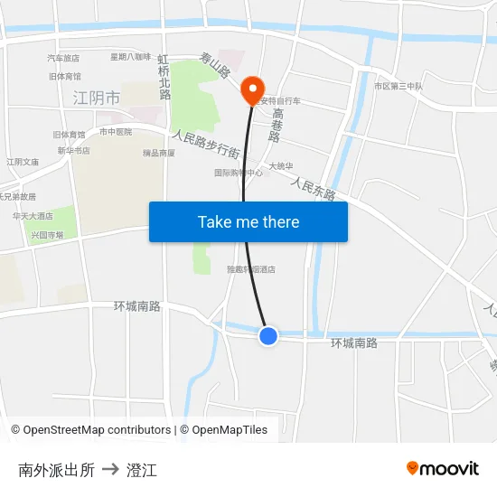 南外派出所 to 澄江 map