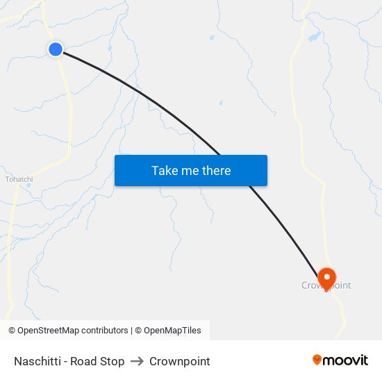 Naschitti - Road Stop to Crownpoint map