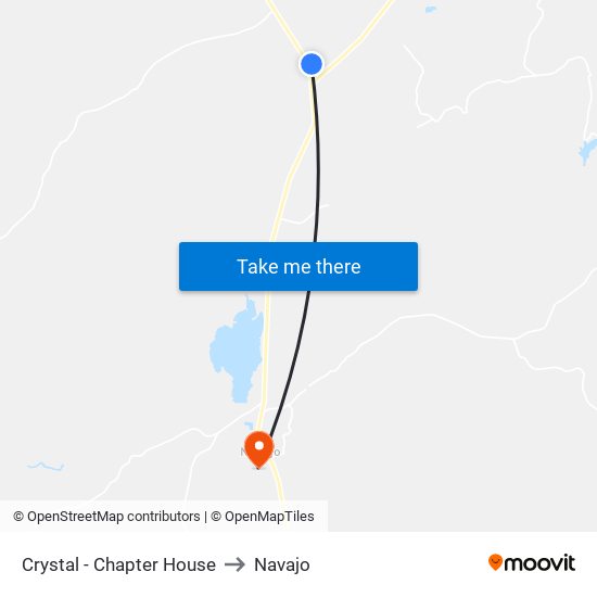 Crystal - Chapter House to Navajo map