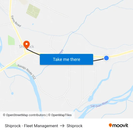 Shiprock - Fleet Management to Shiprock map
