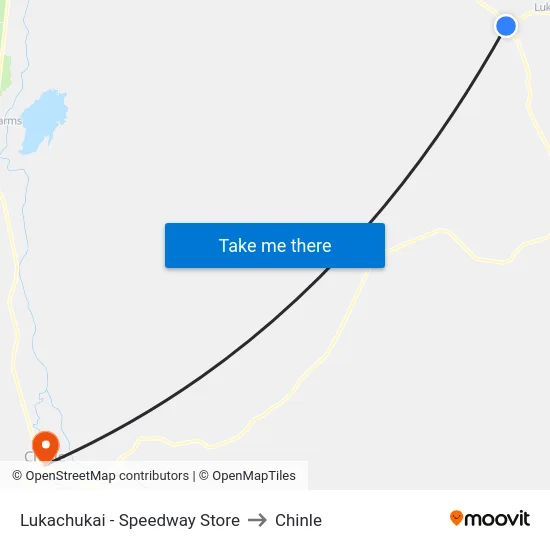 Lukachukai - Speedway Store to Chinle map