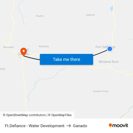 Ft.Defiance - Water Development to Ganado map