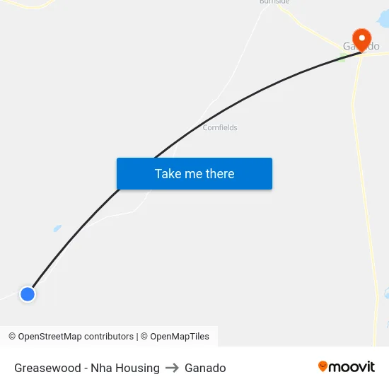 Greasewood - Nha Housing to Ganado map