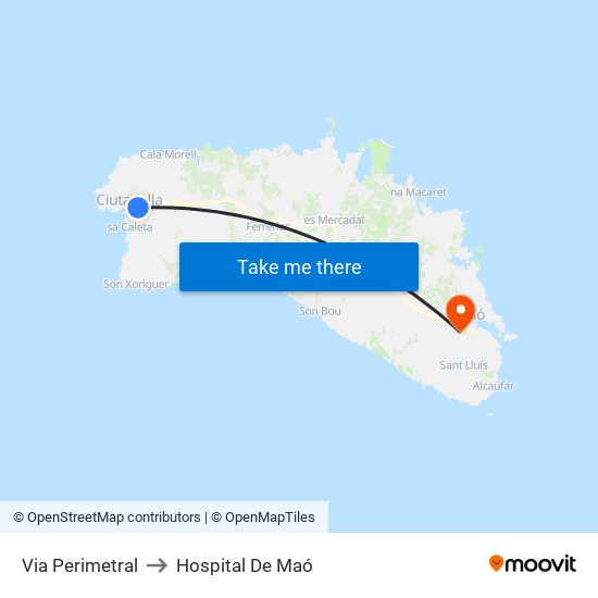 Via Perimetral to Hospital De Maó map