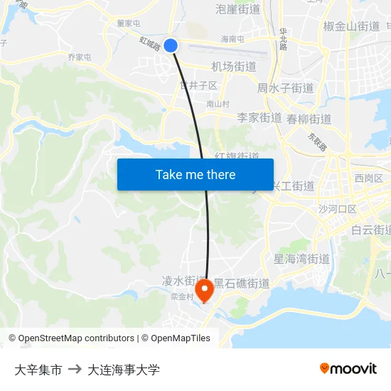 大辛集市 to 大连海事大学 map