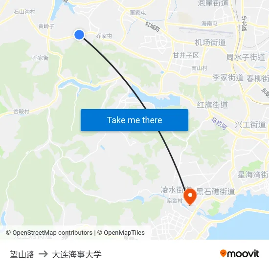望山路 to 大连海事大学 map