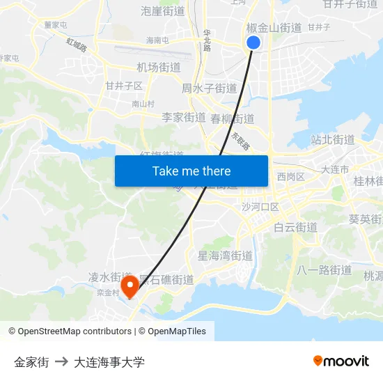 金家街 to 大连海事大学 map