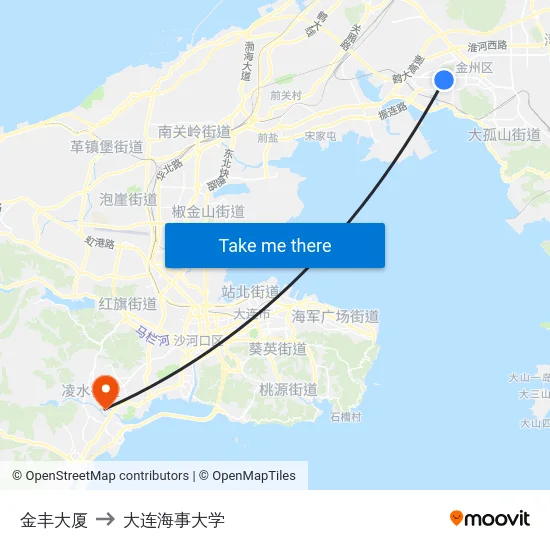 金丰大厦 to 大连海事大学 map