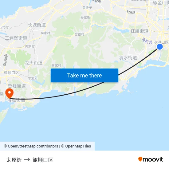 太原街 to 旅顺口区 map