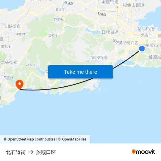 北石道街 to 旅顺口区 map