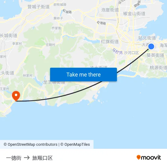 一德街 to 旅顺口区 map