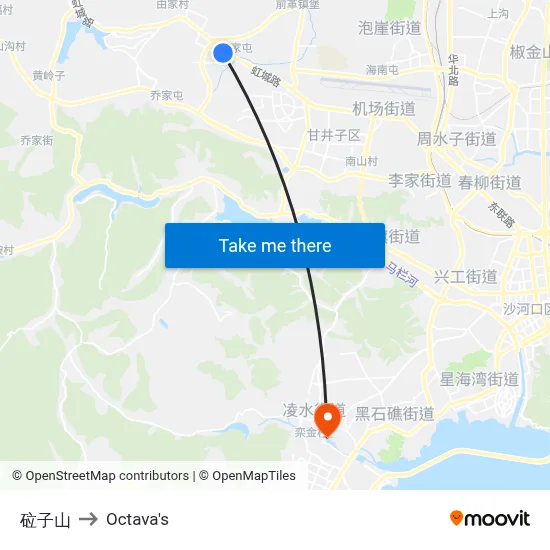 Lazishan to Octava's map