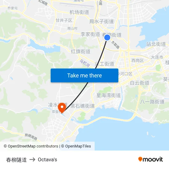 Chunliu Tunnel to Octava's map