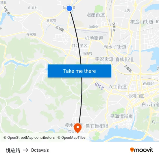 Yaoyan Road to Octava's map