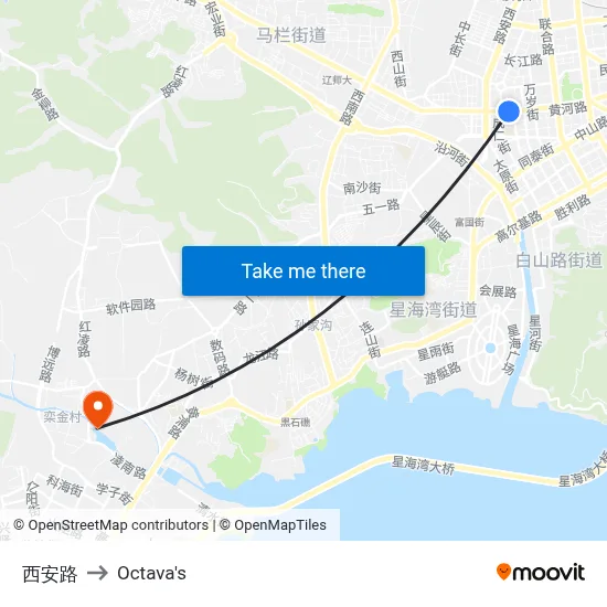 Xi An Road to Octava's map