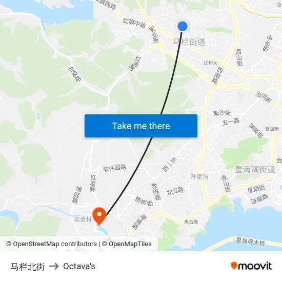 Malan North Street to Octava's map